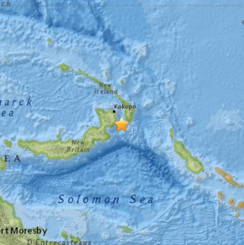 巴布亞新幾內(nèi)亞發(fā)生7.5級地震　引發(fā)2起余震(圖)